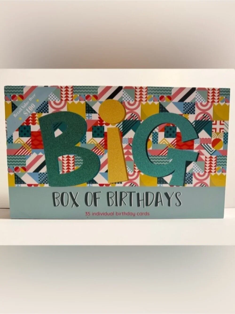 Big Box of Birthdays Card Set 22 Cards Assorted Designs Gift Box